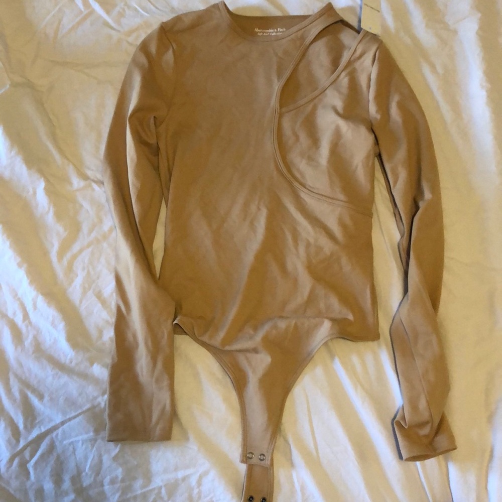 A&F light brown cut out bodysuit